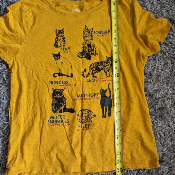 J.Crew Womens Cat with Names and Places Shirt Top - Picture 7 of 7